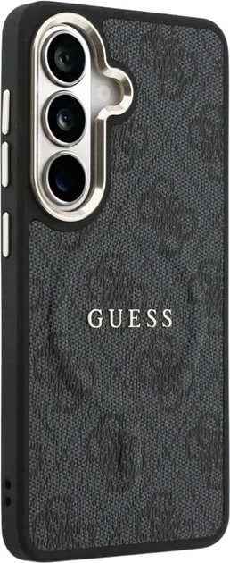 Etui plecki Guess 4G Embossed Ring MagSafe do Samsung Galaxy S26 Plus Black (3666339613167) - obraz 4
