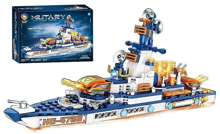 Klocki konstrukcyjne Adar okręt wojenny 393 elementy 30727 (5901271630727) - obraz 1