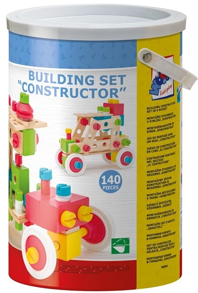 Klocki drewniane Woodyland w wiaderku 140 elementów 90895 (8591864908950) - obraz 5