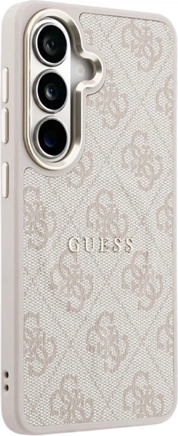 Etui plecki Guess 4G Embossed Ring MagSafe do Samsung Galaxy S26 Plus Pink (3666339613259) - obraz 4