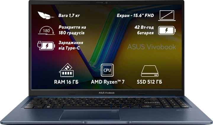 Ноутбук ASUS Vivobook 15 M1502YA-BQ112 (90NB0X21-M00AF0) Quiet