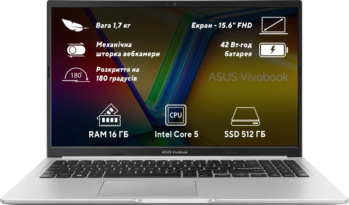 Ноутбук ASUS Vivobook 15 X1504VA-BQ591 (90NB13Y2-M000Z0) Cool