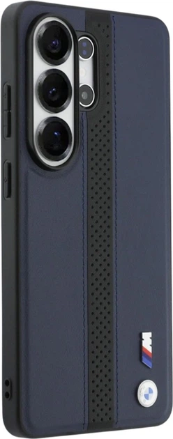 Etui BMW Perforated Stripe Logo MagSafe do Samsung Galaxy S26 Ultra Navy/Black (BMHMS26L25PCPSVK) - obraz 4