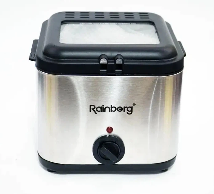 Фритюрниця для дому Rainberg RB-2219 з терморегулятором та знімною чашею електрофритюрниця - изображение 3
