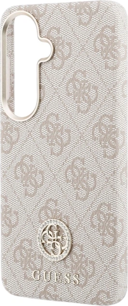 Etui plecki Guess 4G Rhinestone Round Logo MagSafe do Samsung Galaxy S26 Plus Pink (3666339613372) - obraz 6