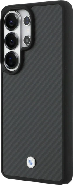 Чохол BMW Sign Magnetic Carbon Fiber MagSafe для Samsung Galaxy S26 Ultra Grey/Black (BMHMS26L24CFSIMMK) - зображення 2
