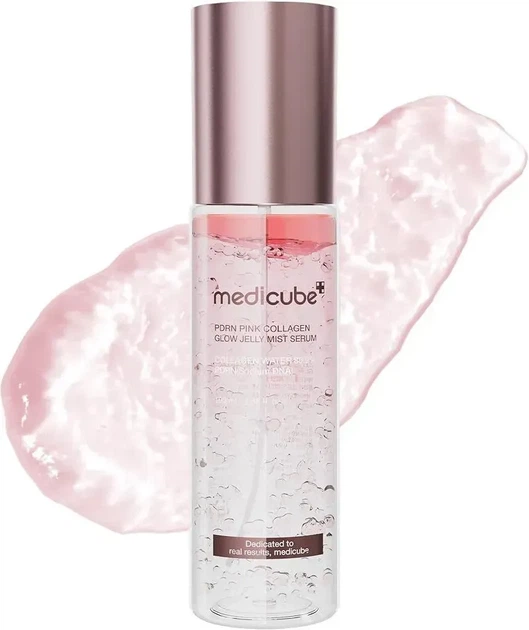 Medicube PDRN Pink Collagen Glow Jelly Mist Serum - Увлажняющий мист-серум для сияния кожи, 100мл - изображение 3