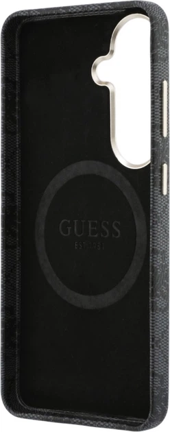 Etui plecki Guess 4G Script MagSafe do Samsung Galaxy S26 Black (3666339612979) - obraz 7