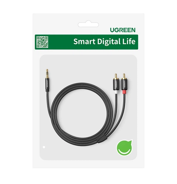 Аудіокабель UGREEN AV116 3.5mm Male to 2RCA Male Cable 5m Black (UGR-10591) - зображення 8