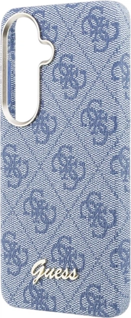 Etui plecki Guess 4G Script MagSafe do Samsung Galaxy S26 Blue (3666339613037) - obraz 6