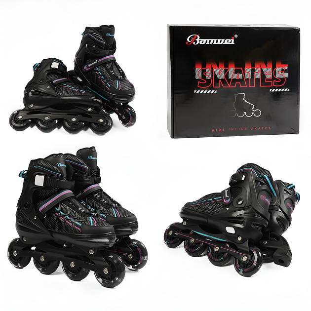 Роликовые коньки 118-20 L Best Roller колеса PU светятся. Black (размер 39-41) (186083) - Фото 4 Роликовые коньки 118-20 L Best Roller колеса PU светятся. Black (размер 39-41) (186083) - изображение 4