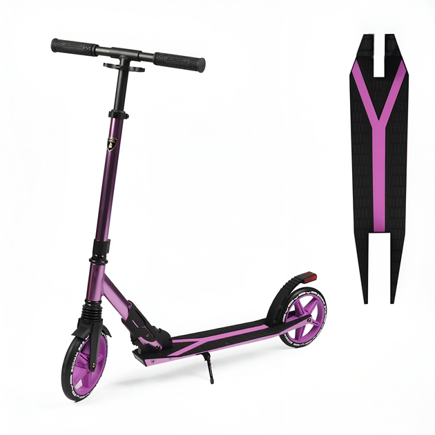 Самокат двоколісний Best Scooter Lamborghini S00813 із амортизатором PU колеса. Black and Violet (190166) - зображення 2