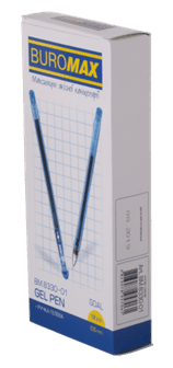 Ручка гелева BUROMAX 8330-01 синя, /BM.8330-01/ - изображение 3