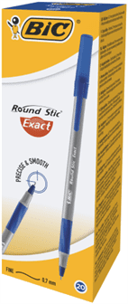 Ручка кулькова BIC Round Stic Exact синя (20) /bc918543/ - Фото 2 Ручка кулькова BIC Round Stic Exact синя (20) /bc918543/ - изображение 2