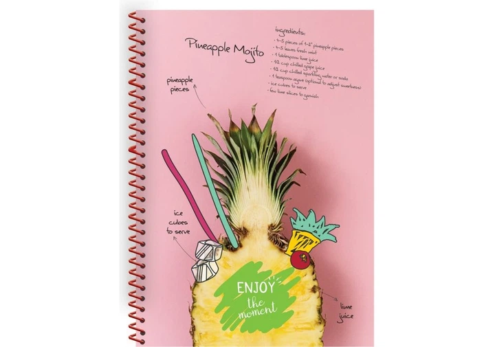 Книжка канц. на спіралі А4 80арк # офс. OPTIMA Fruits 20846-02, пластик. обкл. /O20846-02/ - зображення 5