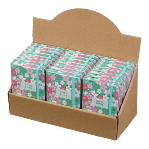 Блокнот BUROMAX А6 80арк. BLOSSOM 256102-14 блакитний, тв.лам.обкл., на гумці, крем.папір (24) /BM.256102-14/ - зображення 4
