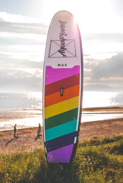 SUP-доска надувная Aquaplanet Max Rainbow 10'6" (320х78х15 см) с веслом и аксессуарами - изображение 10