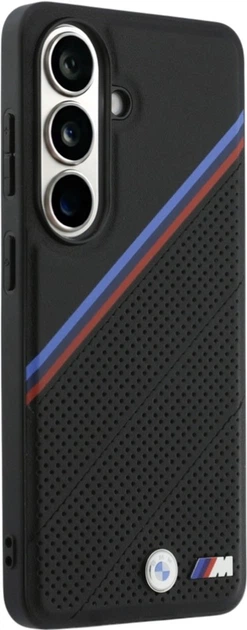 Etui BMW Tricolor Metal Logo MagSafe do Samsung Galaxy S26 Black (BMHMS26S25PCSPEK) - obraz 4