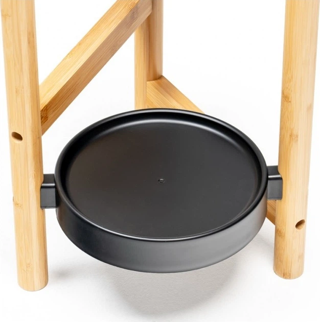 Підставка для квітів Meven 3-рівнева бамбукова 26 x 50 x 80 см Чорна (5905842530911) - зображення 6