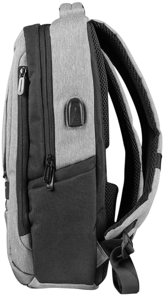 Plecak na laptopa Modecom Smart 15.6" USB Port Gray/Black (PLE-MC-SMART-15) - obraz 4