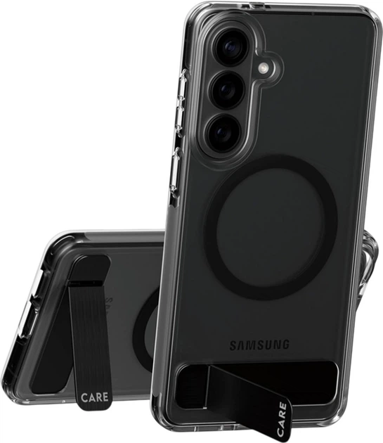 Чохол CARE by PanzerGlass Black Kickstand & QI для Samsung Galaxy S26+ Transparent (CR14669) - зображення 3