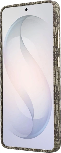 Etui plecki Guess 4G Script MagSafe do Samsung Galaxy S26 Ultra Brown (3666339613020) - obraz 5
