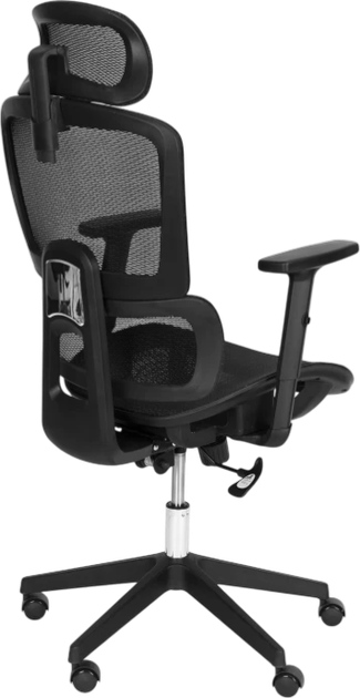 Офісне крісло ModernHome by Multistore поворотне ергономічне Чорне 9591 (5905817009312) - зображення 3