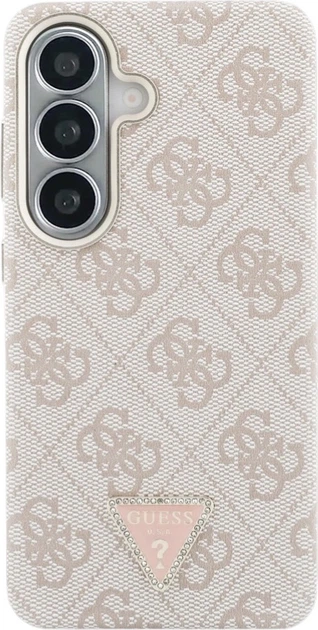 Панель Guess 4G Triangle Logo MagSafe для Samsung Galaxy S26 Pink (3666339613488) - зображення 3