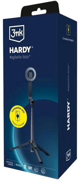 Селфі-палка 3MK HARDY MagSelfie Stick Black (5903108553001) - зображення 13