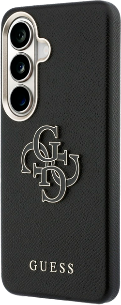 Etui Guess Grained Big 4G Metal Logo do Samsung Galaxy S26 Black (3666339612917) - obraz 2