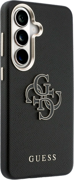 Etui Guess Grained Big 4G Metal Logo do Samsung Galaxy S26 Black (3666339612917) - obraz 4