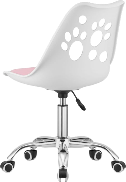 Krzesło biurowe Leobert Print obrotowe Biało-różowe (5903332061860) - obraz 4