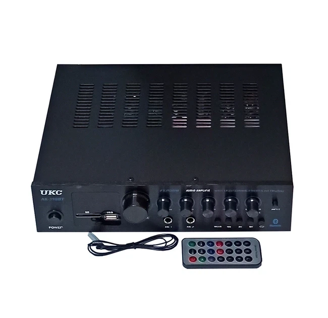Аудио усилитель UKC AK-398BT 2x200W с поддержкой Bluetooth и USB 10373 - изображение 2