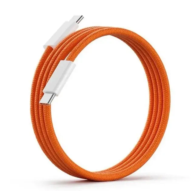 Кабель movex быстрой зарядки 60w для iPhone iPhone 15 16 17 Max Huawei Xiaomi Meizu Vivo Oppo Type-C to (оранжевый) - изображение 3