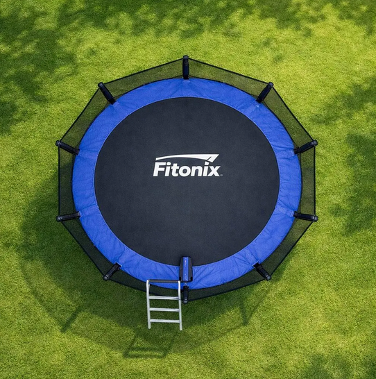 Батут Fitonix 312 см 10 ft, до 150 кг, із сіткою безпеки та драбинкою, для дачі, двору, дітей та дорослих - Фото 3 Батут Fitonix 312 см 10 ft, до 150 кг, із сіткою безпеки та драбинкою, для дачі, двору, дітей та дорослих - зображення 3