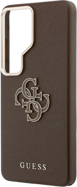 Etui Guess Grained Big 4G Metal Logo do Samsung Galaxy S26 Ultra Brown (3666339612962) - obraz 6