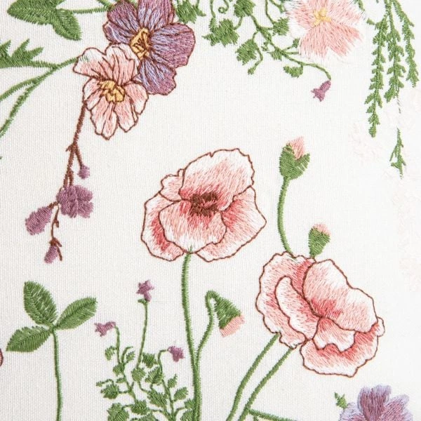 Наволочка Homla Meadow Flowers з вишитим квітковим візерунком 45x45 см (5906496734205) - зображення 3