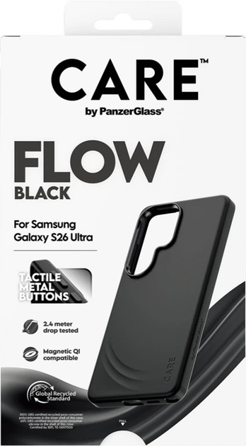 Etui CARE by PanzerGlass Flow QI do Samsung Galaxy S26 Ultra Black (CR62575) - obraz 4