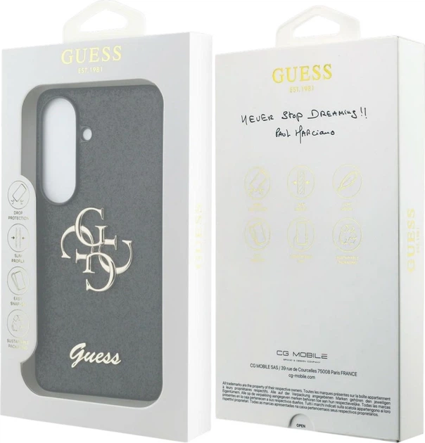 Панель Guess Fixed Glitter Big 4G Metal Logo для Samsung Galaxy S26 Black (3666339613921) - зображення 8