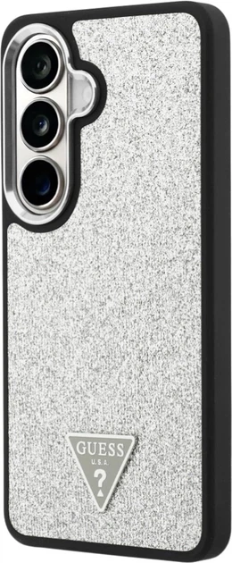 Панель Guess Fixed Glitter Triangle MagSafe для Samsung Galaxy S26 Silver (3666339613549) - зображення 2