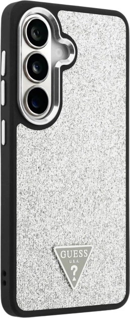 Панель Guess Fixed Glitter Triangle MagSafe для Samsung Galaxy S26 Silver (3666339613549) - зображення 4
