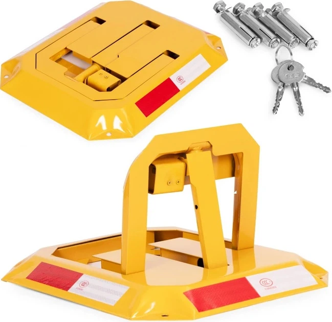 Блокада паркувальна ModernHome by Multistore складана зі світловідбиваючими смугами на ключ 30 см (DNPL-007) - зображення 8