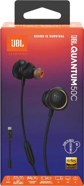 Наушники JBL Quantum 50C Black (JBLQTUM50CBLK) - изображение 8