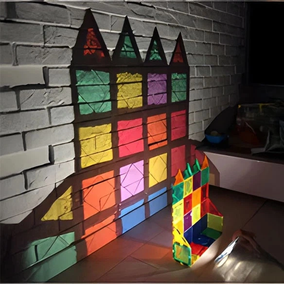 Магнітний конструктор ModernHome by Multistore Будинок з автомобілем та причепом 106 елементів HC473205 (5905817008131) - зображення 12