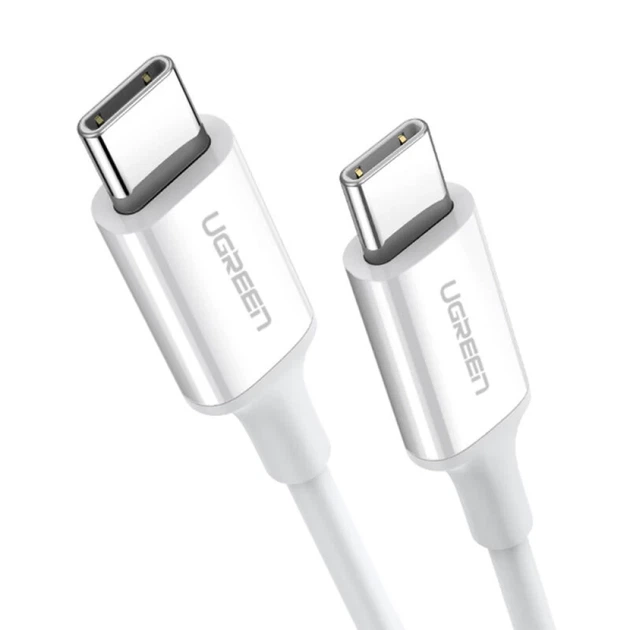 Кабель Ugreen US264 USB-C to USB-C 60W 2m White (60520) - Фото 1 Кабель Ugreen US264 USB-C to USB-C 60W 2m White (60520) - изображение 1