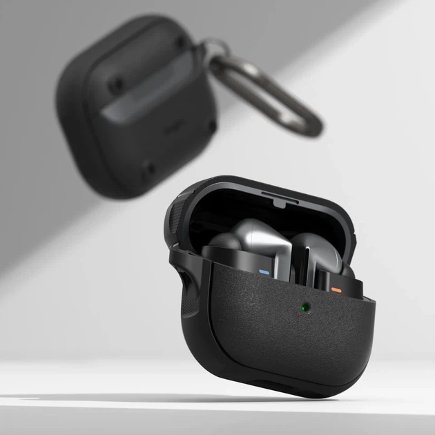 Чехол для наушников Ringke Onyx Magnetic для Samsung Galaxy Buds 3 | 3 Pro Black with MagSafe (8809961787928) - изображение 3