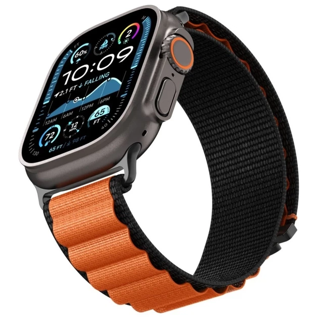 Ремінець Spigen WBF1 для Apple Watch 49 | 46 | 45 | 44 mm Black Orange (AMP10145) - зображення 7