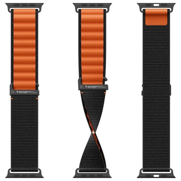 Ремінець Spigen WBF1 для Apple Watch 49 | 46 | 45 | 44 mm Black Orange (AMP10145) - зображення 8