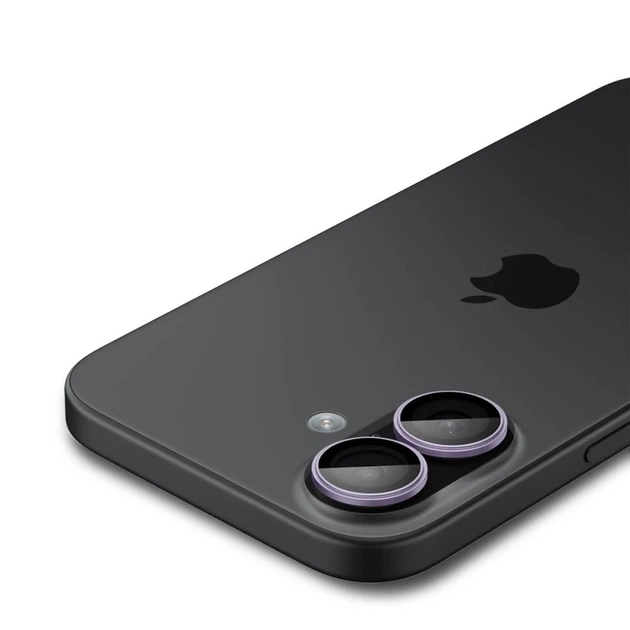 Защитное стекло Spigen для камеры iPhone 17 | 16 Plus | 16 Optik Pro Glas.TR "EZ FIT" Purple (2 pack) (AGL10127) - изображение 4