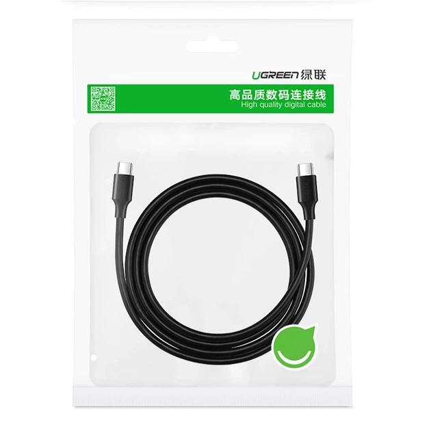 Кабель Ugreen USB Type-C 3A 2m Black (6957303813063) - Фото 5 Кабель Ugreen USB Type-C 3A 2m Black (6957303813063) - зображення 5